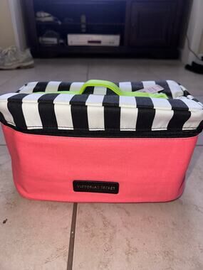 NWT Victoria’s Secret Sexy Little Things Lingerie Travel Case Pink Stripe